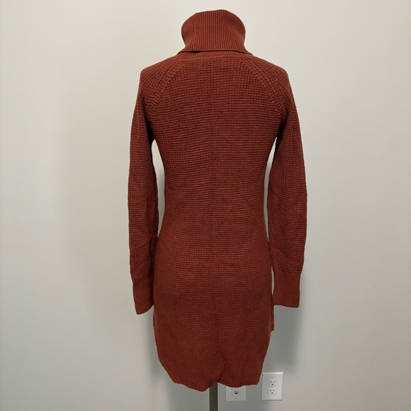 Aritzia Wilfred Free Bianca Dress Sweater Dress Size XXS Rust Red Merino Wool - Picture 7 of 14